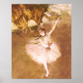 Ballet Dancer Degas Star Painting ポスター (正面)