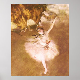 Ballet Dancer Degas Star Painting ポスター