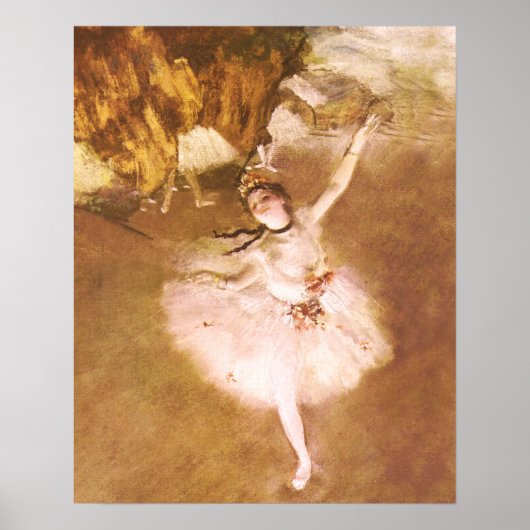 Ballet Dancer Degas Star Painting ポスター (正面)