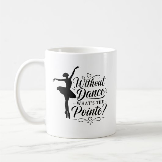 Ballet Dancer Gift for Ballet Teacher コーヒーマグカップ (左)