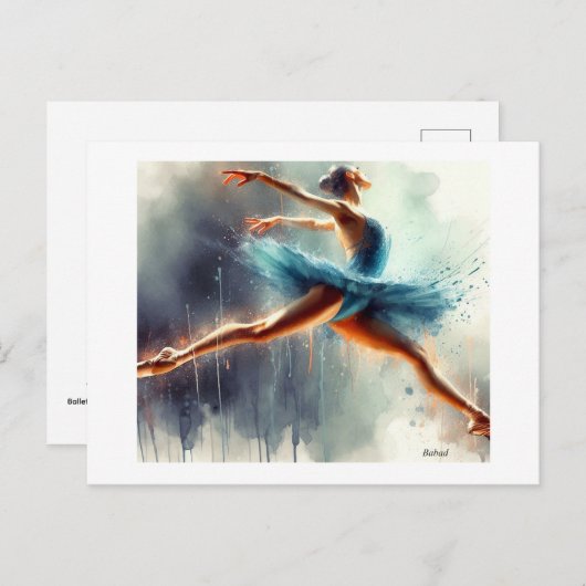 Ballet Dancer in Motion,  ポストカード (正面/裏面)