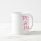 Ballet Dancer Personalized Name Ballerina Pink コーヒーマグカップ (正面右)