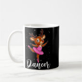 Ballet Dancer Reindeer Ballerinas Christmas Pjs Wo コーヒーマグカップ (左)