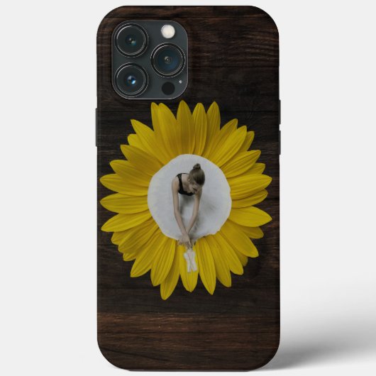 Ballet dancer yellow sunflower Case-Mate iPhoneケース (裏面)