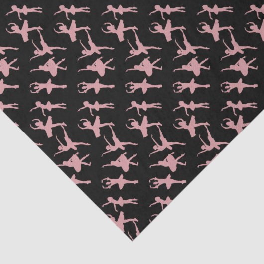 Ballet Dancers Ballerina Pattern Black 薄葉紙 (詳細)
