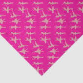 Ballet Dancers Ballerina Pattern Hot Pink 薄葉紙 (詳細)