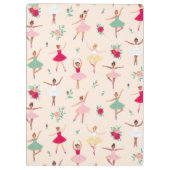 Ballet Dancers Pattern Cute Ballerina Teacher クリップボード (裏面)