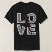 Ballet Dancing Love Word Theme Graphic Design Ball Tシャツ (デザイン正面)