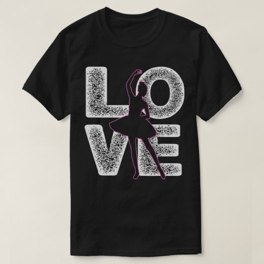 Ballet Dancing Love Word Theme Graphic Design Ball Tシャツ (デザイン正面)