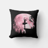 Ballet Dancing Pink Full-Moon Ballerina Women Girl クッション (正面)