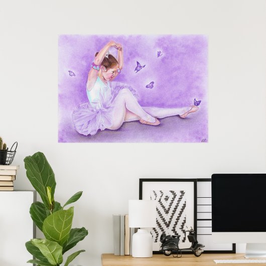Ballet De Papillon Poster ポスター (ホームオフィス)