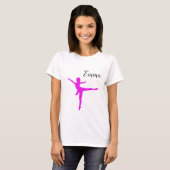 Ballet Pink Add Name Personalized Girl Tシャツ (正面フル)