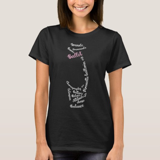 Ballet Pointe Shoe Funny Ballerina Dance Lover Gra Tシャツ (正面)