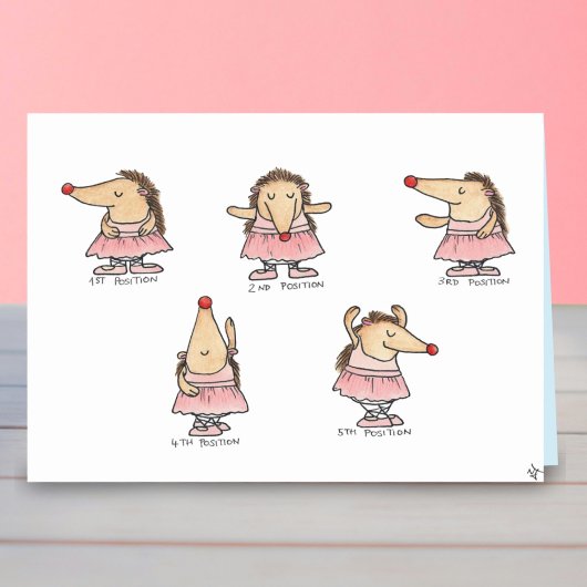 BALLET POSITIONS greeting card by Nicole Jane カード