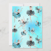 Ballet Princess 1st Birthday Pastel Illustration 招待状 (裏面)