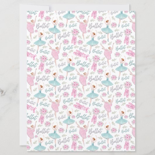 Ballet Scrapbook Paper (裏面)