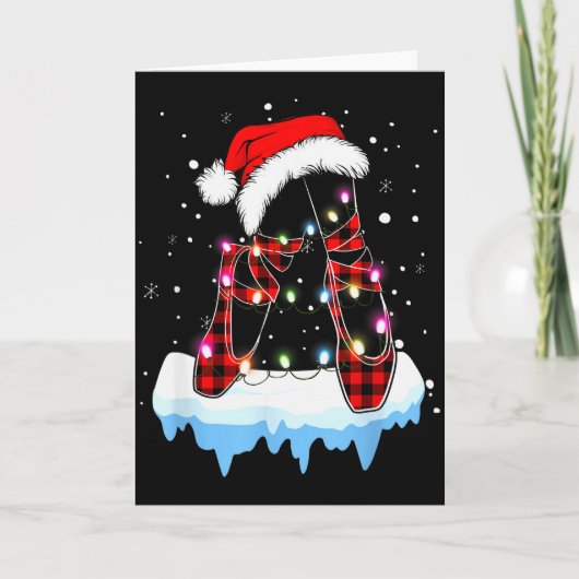 Ballet Scute Ss Cute Sss Christmas Lights Santa Ba カード (正面)