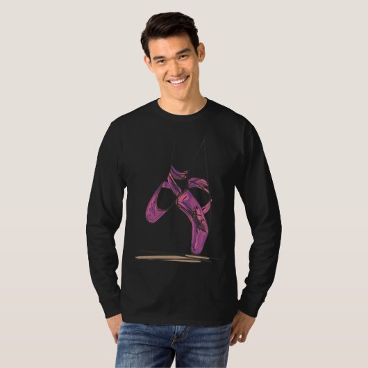 Ballet Shoes Dancer Dancing People Tシャツ (正面フル)