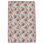 Ballet Slippers and Tutus in Soft Pink Elegance  ミディアムペーパーバッグ (正面)