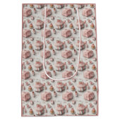 Ballet Slippers and Tutus in Soft Pink Elegance  ミディアムペーパーバッグ (裏面)