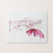 Ballet Slippers Custom Name or Text ジグソーパズル (横)