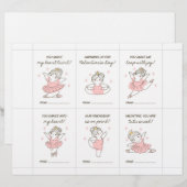 Ballet Valentine Cards for Kids レターヘッド (正面/裏面)
