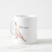 Ballet Woman Personalized  コーヒーマグカップ (正面左)