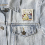 ballgownsを示すファッションプレート 缶バッジ (インサイチュ)