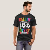 Ballin' Through 100 Days Of School  Soccer Boys Ki Tシャツ (正面フル)