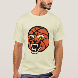 ballon basketball face cartoon gueule ouverte fero tシャツ