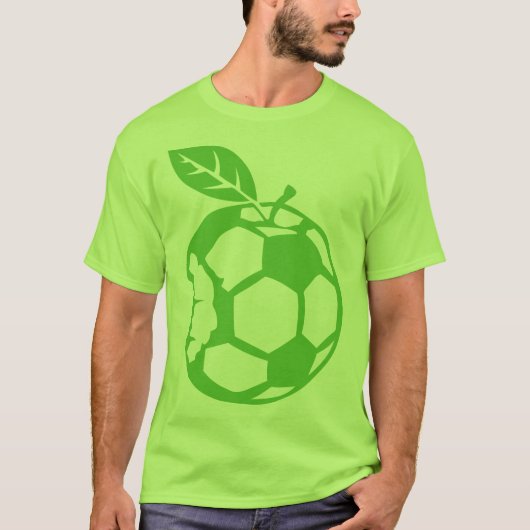 ballon foot soccer pomme croque apple 1 tシャツ (正面)