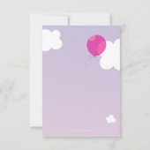 BALLOON はっきりした thank you note purple sky pink 招待状 (裏面)