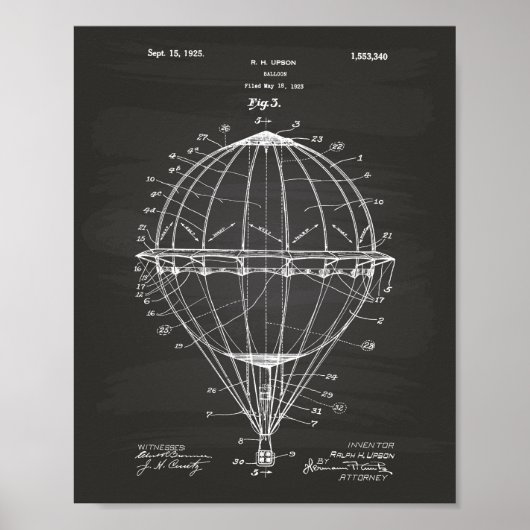 Balloon 1923特許技術Chalkboard ポスター (正面)