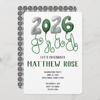 Balloon 2025 Grad Invitation 招待状