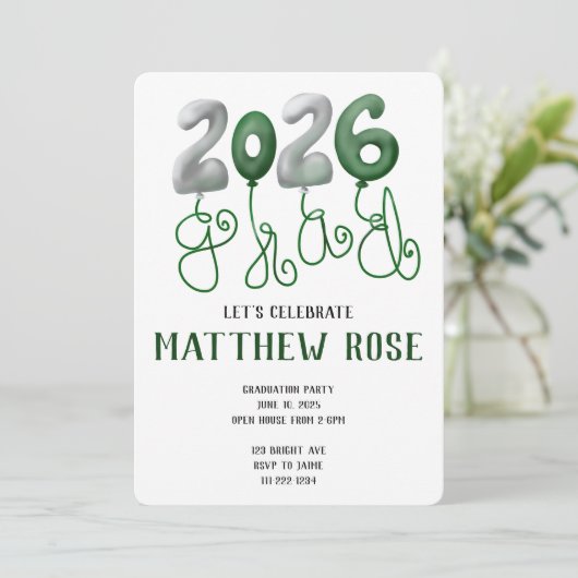 Balloon 2025 Grad Invitation 招待状 (スタンド正面)