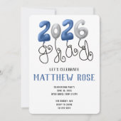 Balloon 2026 Grad Invitation 招待状 (正面)
