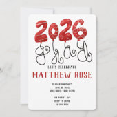 Balloon 2026 Grad Invitation 招待状 (正面)