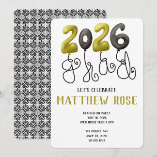 Balloon 2026 Grad Invitation 招待状