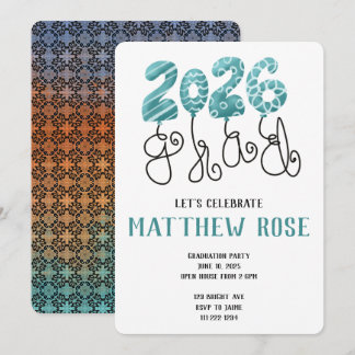 Balloon 2026 Grad Invitation 招待状