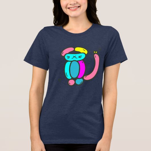 Balloon Animal Cat T-Shirt トライブレンドＴシャツ (正面)