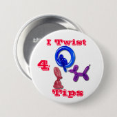 balloon_animals、私は、4の先端ねじれます 缶バッジ (正面&裏面)