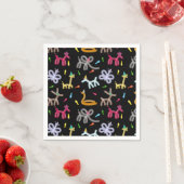 Balloon Animals Kids Birthday Party Theme スタンダードカクテルナプキン (インサイチュ)