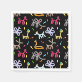 Balloon Animals Kids Birthday Party Theme スタンダードカクテルナプキン