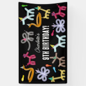Balloon Animals Kids Birthday Party Theme 横断幕 (縦)