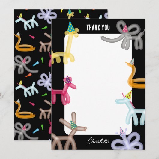 Balloon Animals Kids Party Theme (正面/裏面)