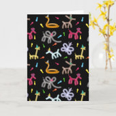 Balloon Animals Kids Party Theme カード (黄色い花)