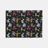 Balloon Animals Kids Party Theme フリースブランケット (正面(横))