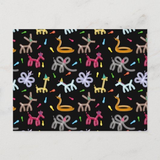 Balloon Animals Kids Party Theme ポストカード (正面)