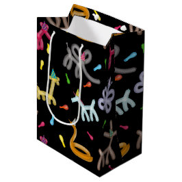 Balloon Animals Kids Party Theme ミディアムペーパーバッグ