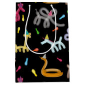 Balloon Animals Kids Party Theme ミディアムペーパーバッグ (正面)